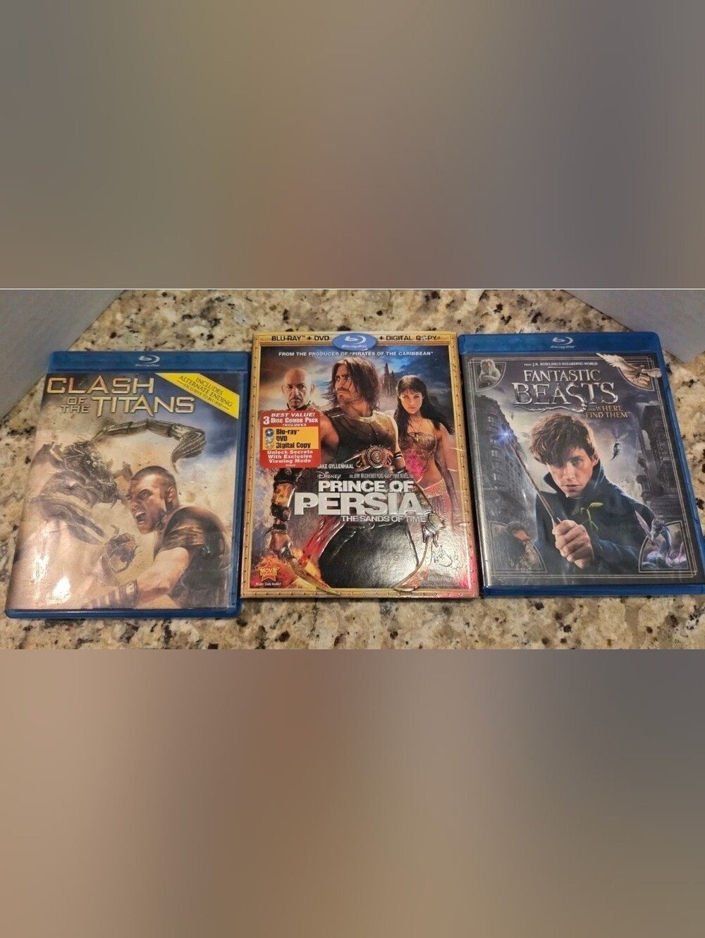 Blu-ray Lot Of 3 Movies Clash Of The Titans, Prince Of Persia, Fantastic Beast